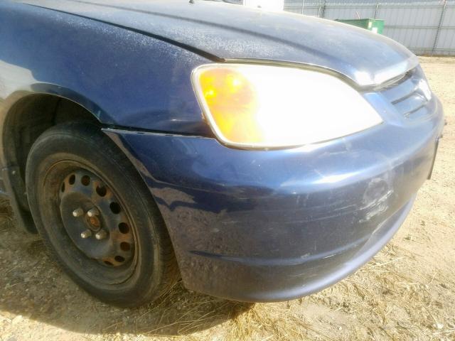 2HGES15103H905508 - 2003 HONDA CIVIC DX BLUE photo 9