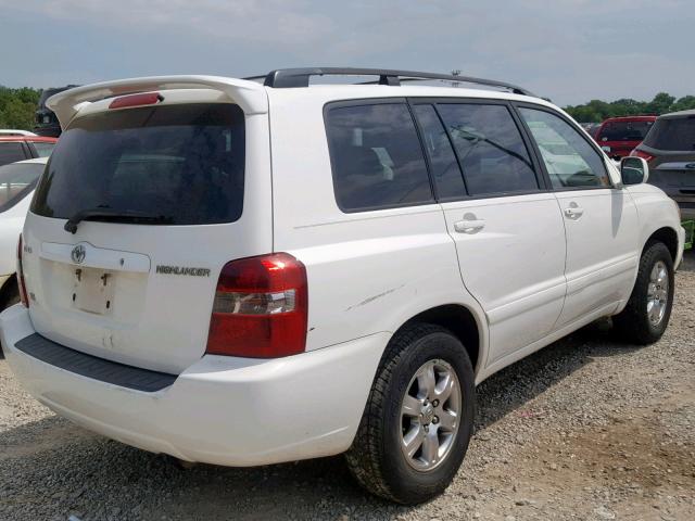 JTEGP21A740032636 - 2004 TOYOTA HIGHLANDER WHITE photo 4