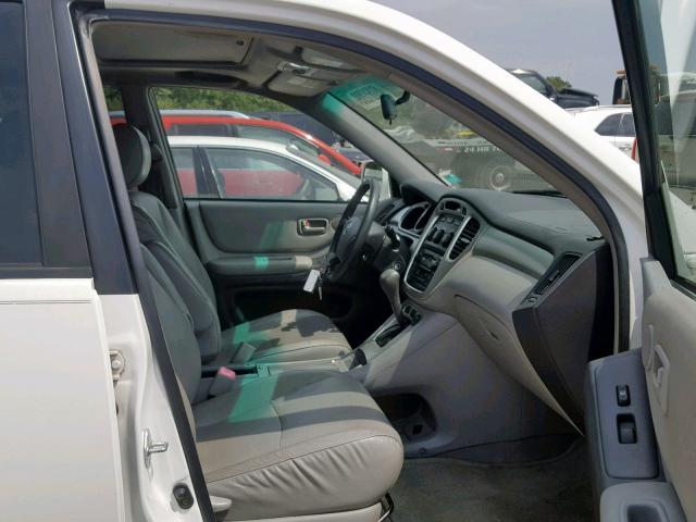 JTEGP21A740032636 - 2004 TOYOTA HIGHLANDER WHITE photo 5