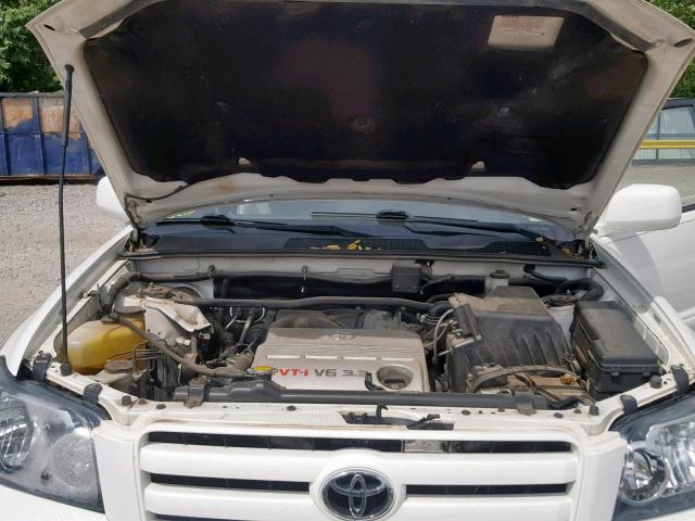 JTEGP21A740032636 - 2004 TOYOTA HIGHLANDER WHITE photo 7