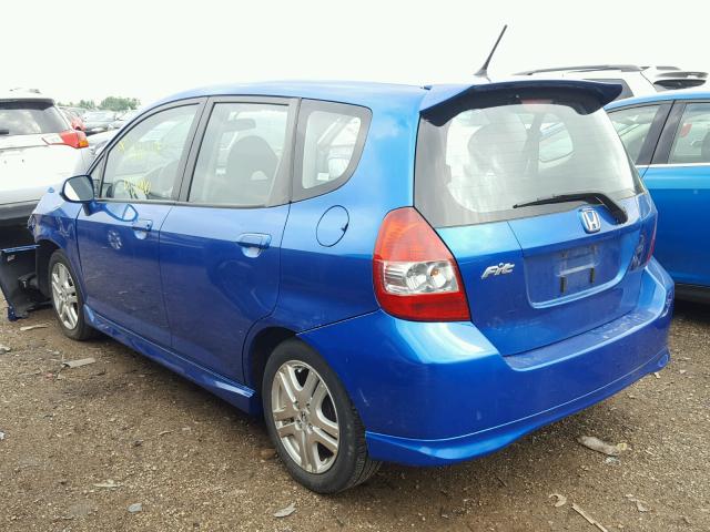 JHMGD38608S026903 - 2008 HONDA FIT BLUE photo 3