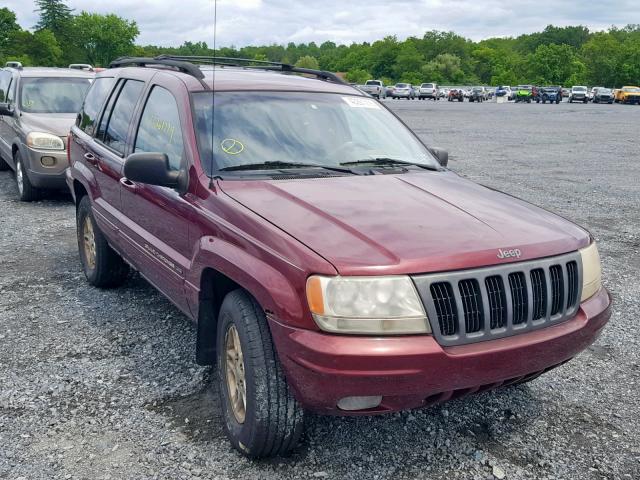 1J4GW58N6YC179479 - 2000 JEEP GRAND CHER BURGUNDY photo 1