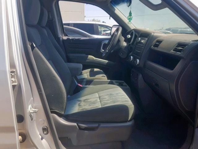 2HJYK16287H501909 - 2007 HONDA RIDGELINE SILVER photo 5