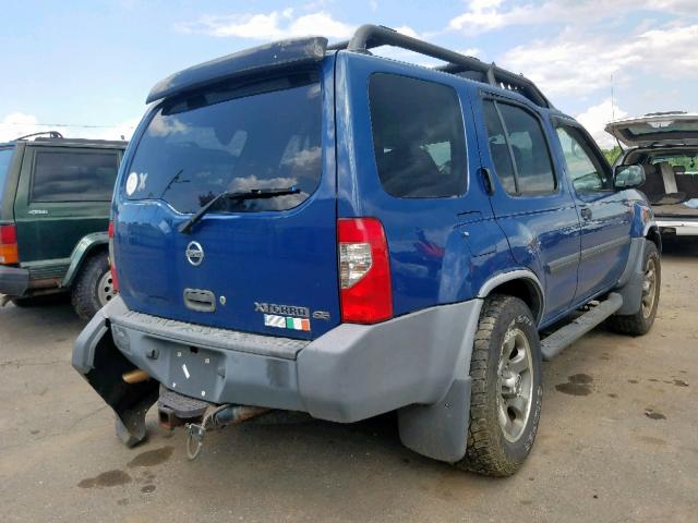 5N1ED28Y84C617131 - 2004 NISSAN XTERRA XE BLUE photo 4