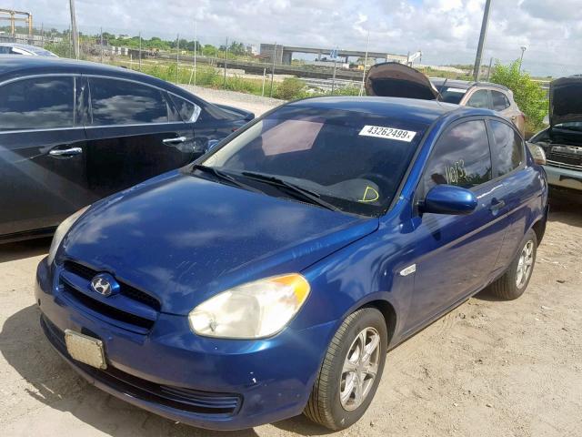 KMHCM3AC9AU157396 - 2010 HYUNDAI ACCENT BLU BLUE photo 2