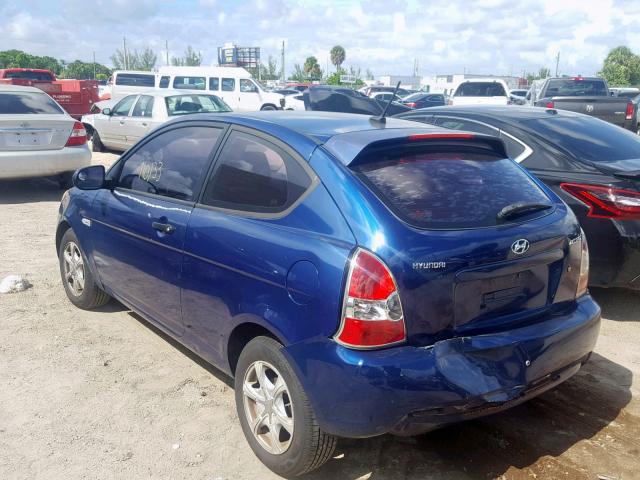 KMHCM3AC9AU157396 - 2010 HYUNDAI ACCENT BLU BLUE photo 3