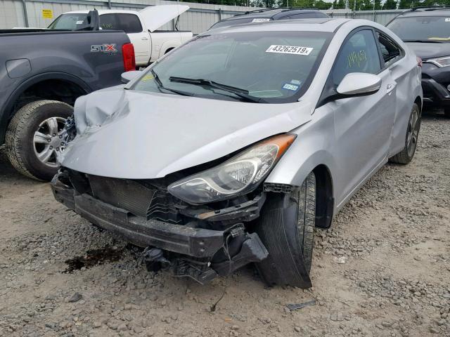 KMHDH6AE6DU013496 - 2013 HYUNDAI ELANTRA CO SILVER photo 2