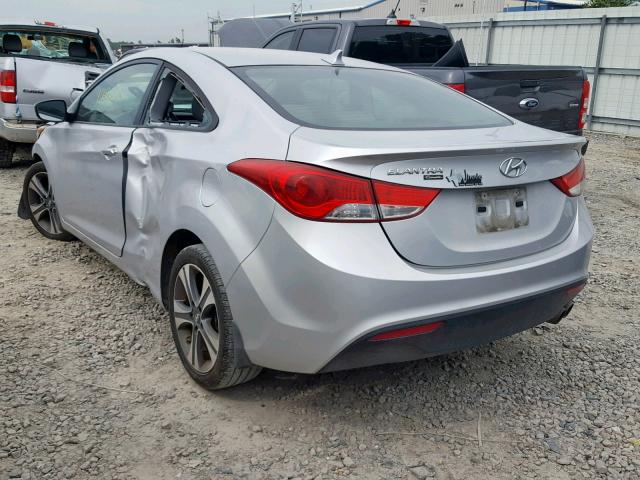 KMHDH6AE6DU013496 - 2013 HYUNDAI ELANTRA CO SILVER photo 3