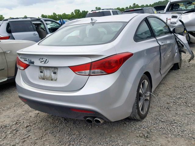 KMHDH6AE6DU013496 - 2013 HYUNDAI ELANTRA CO SILVER photo 4