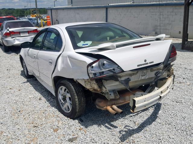 1G2NE52E05M202659 - 2005 PONTIAC GRAND AM S WHITE photo 3