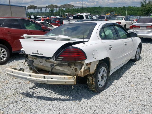 1G2NE52E05M202659 - 2005 PONTIAC GRAND AM S WHITE photo 4