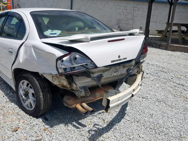 1G2NE52E05M202659 - 2005 PONTIAC GRAND AM S WHITE photo 9