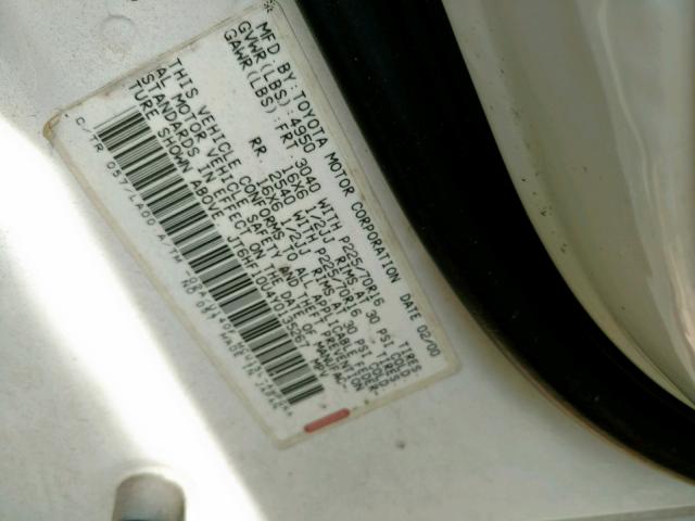 JT6HF10U4Y0135267 - 2000 LEXUS RX 300 TAN photo 10