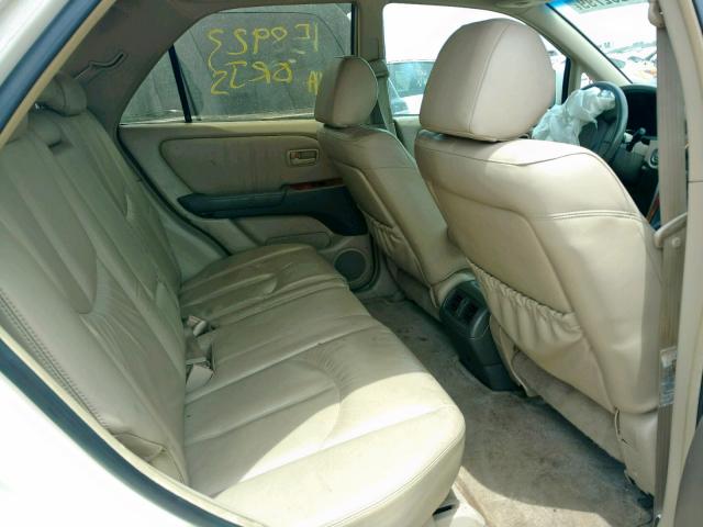 JT6HF10U4Y0135267 - 2000 LEXUS RX 300 TAN photo 6