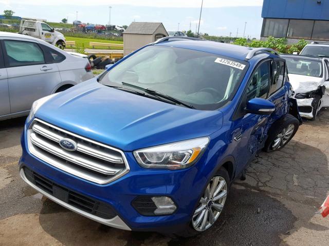 1FMCU9J93HUA64066 - 2017 FORD ESCAPE TIT BLUE photo 2