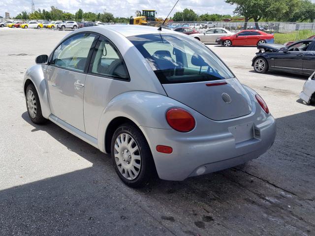 3VWBK21C83M418814 - 2003 VOLKSWAGEN NEW BEETLE Gümüş foto 3