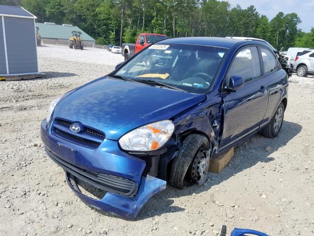 KMHCM3AC7AU184323 - 2010 HYUNDAI ACCENT BLU BLUE photo 2