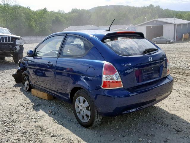 KMHCM3AC7AU184323 - 2010 HYUNDAI ACCENT BLU BLUE photo 3