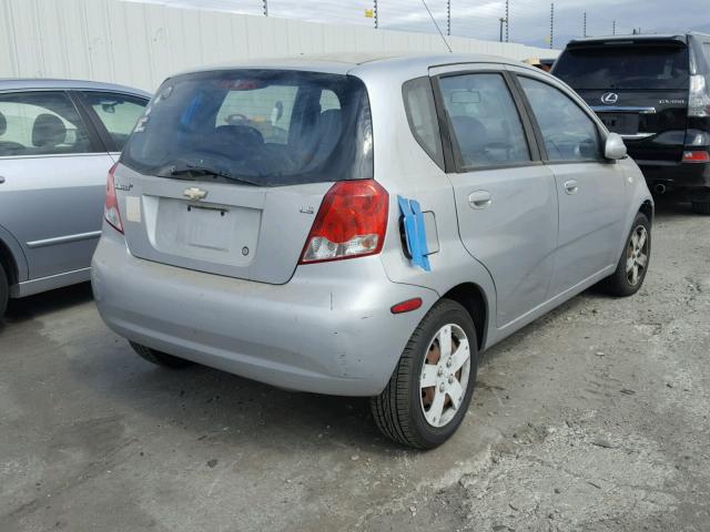 KL1TD666X7B745103 - 2007 CHEVROLET AVEO BASE 银色 照片 4