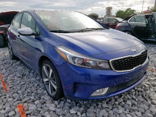 3KPFL4A87HE071910 - 2017 KIA FORTE EX BLUE photo 1