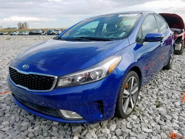 3KPFL4A87HE071910 - 2017 KIA FORTE EX BLUE photo 2