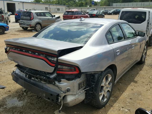 2C3CDXJG4GH188814 - 2016 DODGE CHARGER SX SILVER photo 4