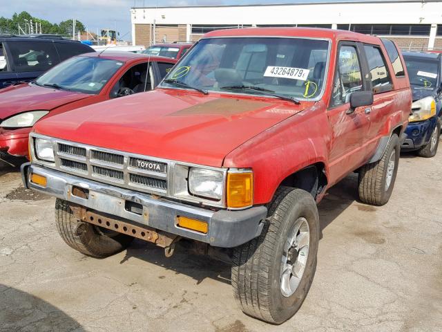 JT4RN62S4H0117862 - 1987 TOYOTA 4RUNNER RN RED photo 2