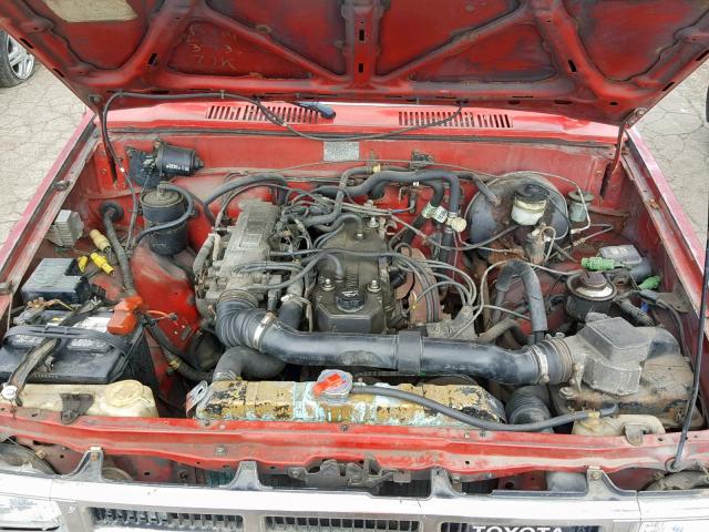 JT4RN62S4H0117862 - 1987 TOYOTA 4RUNNER RN RED photo 7