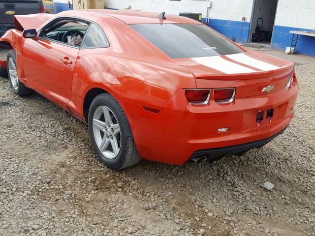 2G1FA1E33C9166161 - 2012 CHEVROLET CAMARO LS ORANGE photo 3