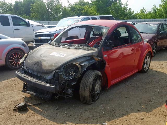 3VWCA21C7XM406358 - 1999 VOLKSWAGEN NEW BEETLE წითელი ფოტო 2