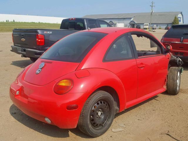 3VWCA21C7XM406358 - 1999 VOLKSWAGEN NEW BEETLE წითელი ფოტო 4