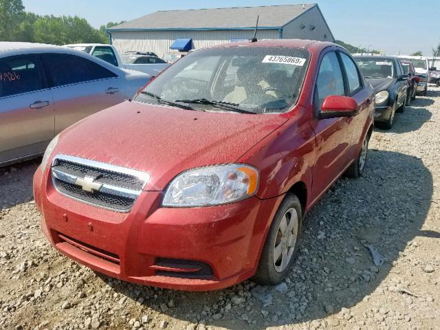 KL1TD5DEXBB185967 - 2011 CHEVROLET AVEO LS RED photo 2