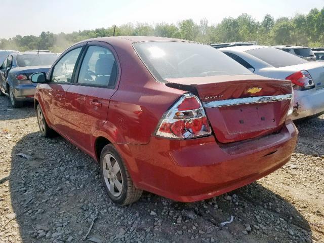 KL1TD5DEXBB185967 - 2011 CHEVROLET AVEO LS RED photo 3