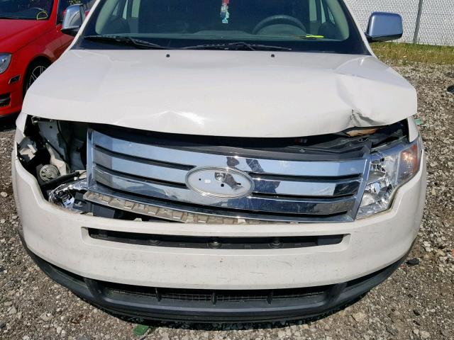 2FMDK3GC7ABB25991 - 2010 FORD EDGE SE WHITE photo 7