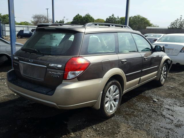 4S4BP86C384313077 - 2008 SUBARU OUTBACK 3. BROWN photo 4