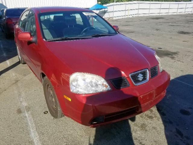 KL5JD56Z45K161206 - 2005 SUZUKI FORENZA S RED photo 1