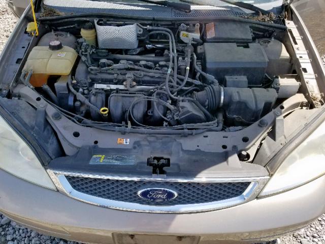 1FAFP34N15W116816 - 2005 FORD FOCUS ZX4 TAN photo 7