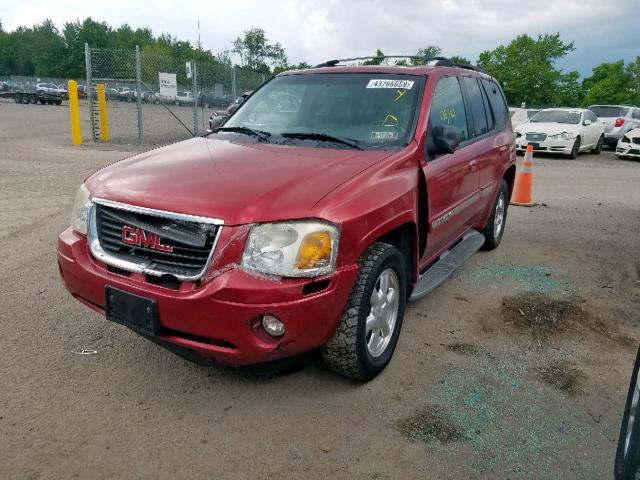 1GKDT13S132354540 - 2003 GMC ENVOY MAROON photo 2