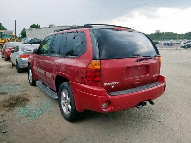 1GKDT13S132354540 - 2003 GMC ENVOY MAROON photo 3