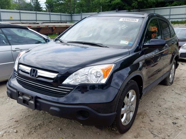 JHLRE48767C074634 - 2007 HONDA CR-V EXL BLACK photo 2