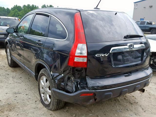 JHLRE48767C074634 - 2007 HONDA CR-V EXL BLACK photo 3