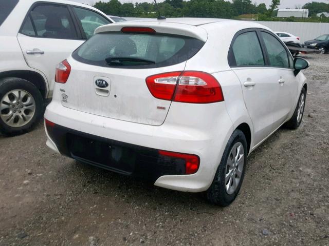 KNADM5A33G6569649 - 2016 KIA RIO LX WHITE photo 4