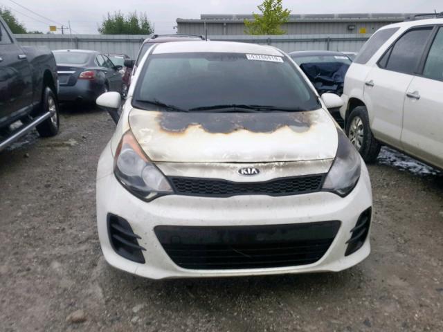 KNADM5A33G6569649 - 2016 KIA RIO LX WHITE photo 9