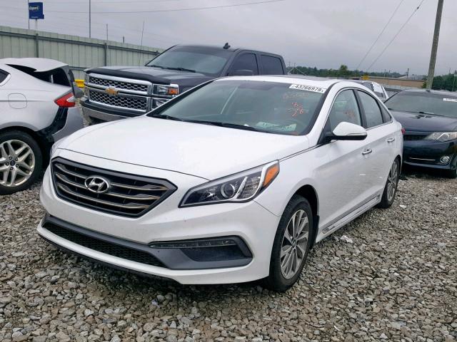 5NPE34AF0HH496360 - 2017 HYUNDAI SONATA SPO WHITE photo 2