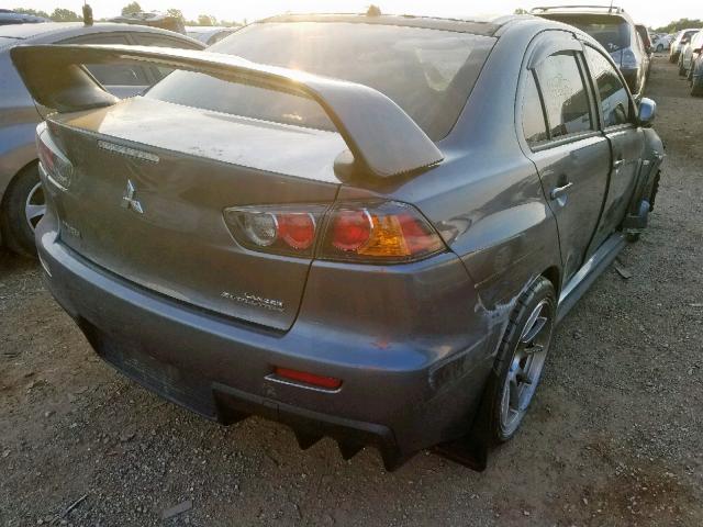 JA32W8FV5BU044451 - 2011 MITSUBISHI LANCER EVO GRAY photo 4