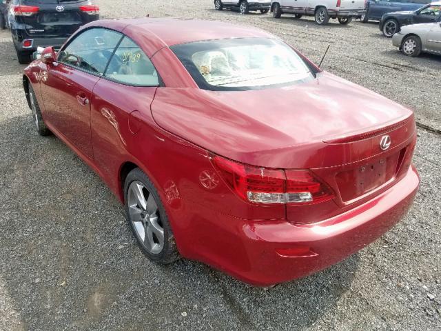 JTHFF2C23A2508341 - 2010 LEXUS IS 250 RED photo 3