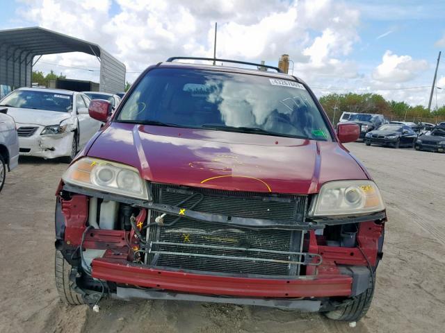 2HNYD18994H545657 - 2004 ACURA MDX TOURIN RED photo 9