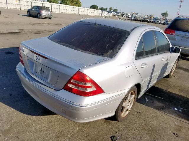 WDBRF64J31F050786 - 2001 MERCEDES-BENZ C 320 SILVER photo 4