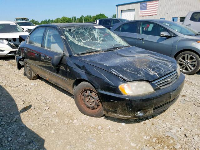 KNAFB121135230361 - 2003 KIA SPECTRA BA BLACK photo 1