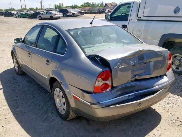 WVWMD63B13P397624 - 2003 VOLKSWAGEN PASSAT GL GRAY photo 3